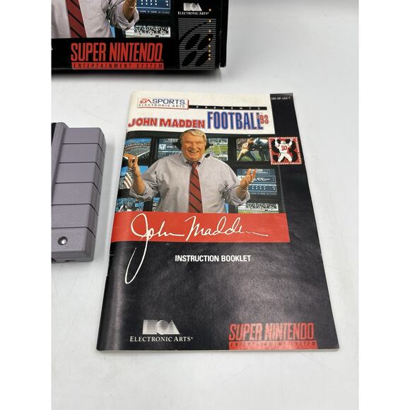 John Madden Football 93 - SNES CIB Manual Tested - Picture 5 of 14